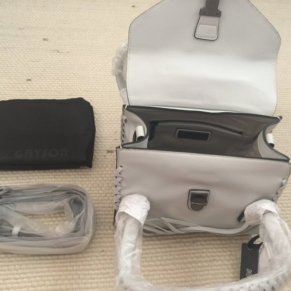 Joy Gryson Belted Strap Whipstitch Cloud Nyla Satchel Bag - Picture 4 of 8